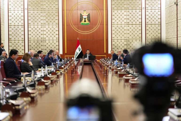 The Council of Ministers votes to increase allocations to the Popular Mobilization Forces for the year 2024, in order to guarantee that the salaries and financial allowances of members of the Mobilization are covered. -Photo from the press office of the Iraqi Prime Minister