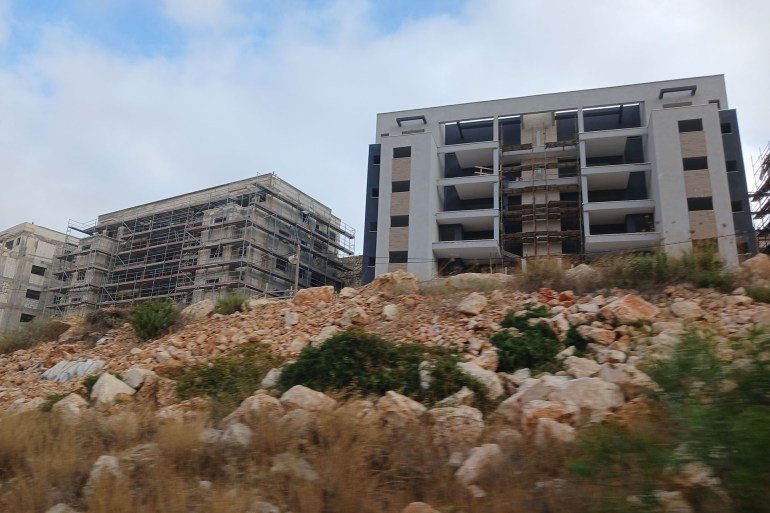 Atef Douglas - Part of the intensive construction that is ready for housing in the Kiryat Netafim settlement in the Kiryat Netafim settlement in the West Bank