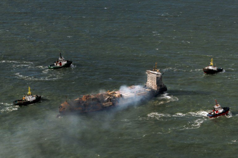 The Solong load ship carried 15 sodium (Associated Press) containers