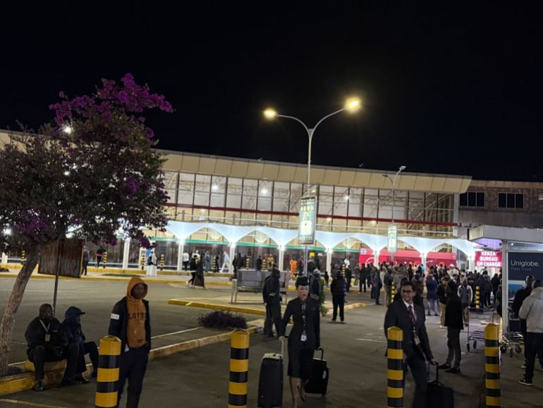 The arrival room of Jumo Knaya International Airport in Nairobi